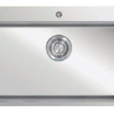 Kevmil ME 790.500 Exkluzív design extra mély egymedencés rozsdamentes mosogató 79 x 50 x 23 cm