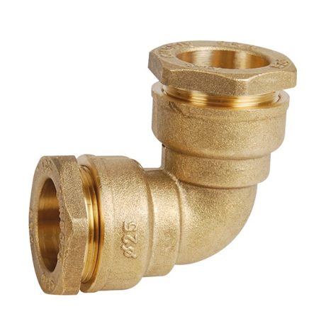 KPE könyök - sárgaréz