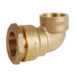 KPE könyök belső menettel - sárgaréz