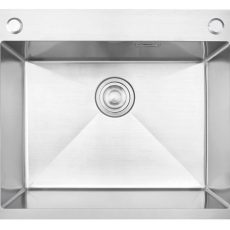 Kevmil MEX 600.500 Exkluzív design extra mély egymedencés rozsdamentes mosogató adagolóval 60 x 50 x 23 cm