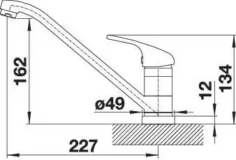 Blanco DARAS-F ablak elé szerelhető konyhai álló mosogató csaptelep króm HD - 521751 - Image 4