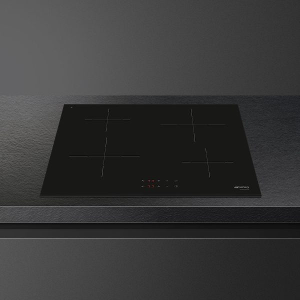 SMEG INDUKCIÓS FŐZŐLAP, Universal design, 60 cm, 4 főzőzóna, fekete üveg - SI2641D - Image 2