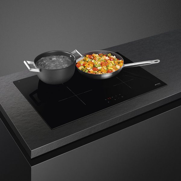 SMEG INDUKCIÓS FŐZŐLAP, Universal design, 75 cm, 4 főzőzóna, fekete - SI2741D - Image 3