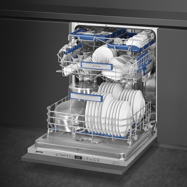 SMEG TELJESEN BEÉPÍTHETŐ MOSOGATÓGÉP, 60 cm, 13 teríték, 10+1 funkció, 7 hőmérséklet, B energiaosztály - STL323BL - Image 5