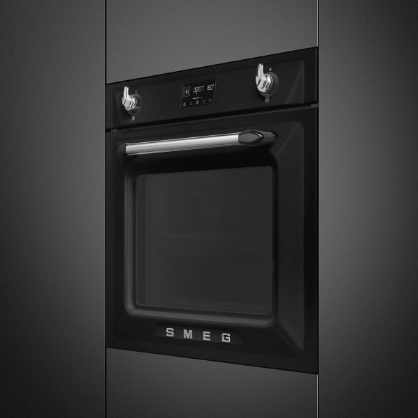 SMEG KOMBINÁLT PIROLITIKUS SÜTŐ, GŐZFUNKCIÓVAL, Victoria design, Galileo, 60 cm, ES LCD, fekete - SOP6902S2PN - Image 6