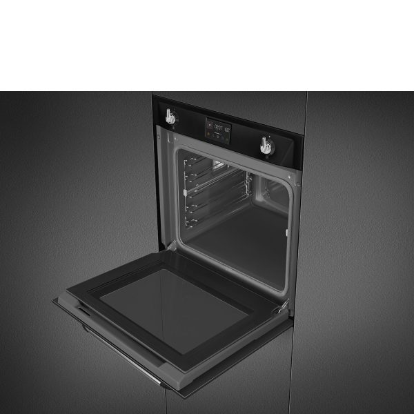 SMEG KOMBINÁLT PIROLITIKUS SÜTŐ, GŐZFUNKCIÓVAL, Victoria design, Galileo, 60 cm, ES LCD, fekete - SOP6902S2PN - Image 2