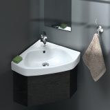 CeraStyle ARDA - SAROKBA építhető - porcelán mosdókagyló - 46 x 46 cm - Image 3