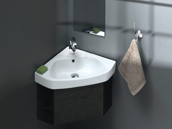 CeraStyle ARDA - SAROKBA építhető - porcelán mosdókagyló - 46 x 46 cm - 001900-u-01 - Image 3