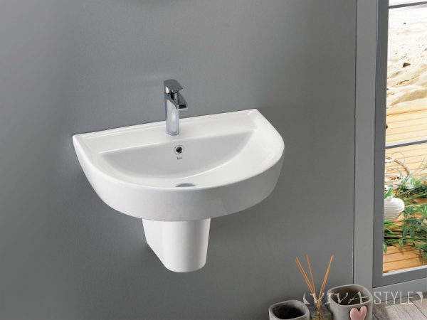 CeraStyle BELLA - szabadon álló - porcelán mosdókagyló 55 x 45 cm - 003300-u-01 - Image 2