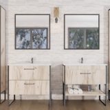 TMP IRON fürdőszobai tükör - FEKETE keret - szögletes - 75 cm - Image 2