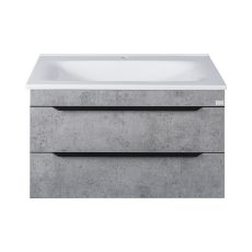TMP VOX 100 szürke fali fürdőszobabútor műmárvány mosdóval - 100 cm - 00401097