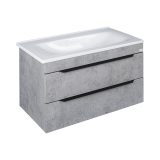 TMP VOX 85 SZÜRKE fali fürdőszobabútor - öntött műmárvány mosdóval - 85 x 47 cm - Image 2