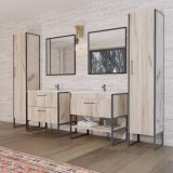 TMP IRON fürdőszobai tükör - FEKETE keret - szögletes - 100 cm - Image 2
