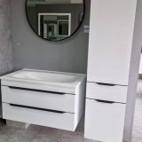 TMP IRON fürdőszobai tükör 90 cm - FEKETE keret - kerek - 00401162 - Image 3