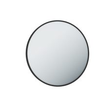 TMP IRON fürdőszobai tükör 90 cm - világítással - FEKETE keret - kerek - 00401163