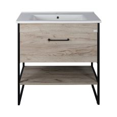 TMP IRON 85 álló fürdőszobabútor - Sanovit ATRIA 9085 porcelán mosdóval - 85 x 45,5cm