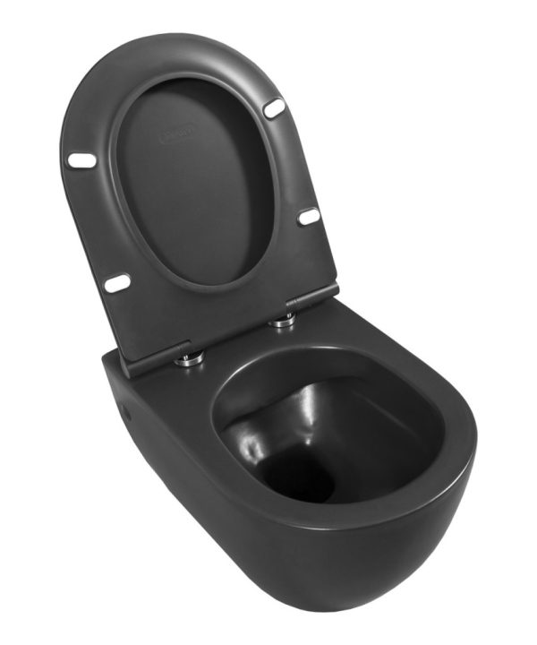 CeraStyle CITY fali WC - MATT FEKETE - rimless - perem nélküli - mély öblítésű - Image 3