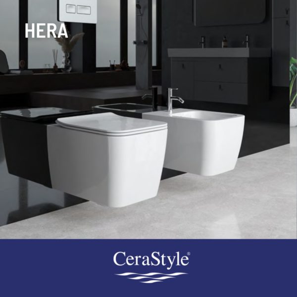 CeraStyle HERA fali WC - rimless - perem nélküli - rejtett szerelésű - mély öblítés - 52 cm - 019700-w - Image 4