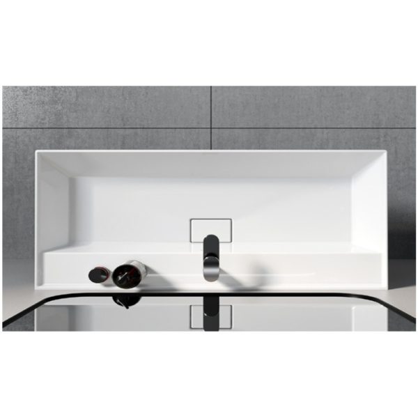 CeraStyle SHARP - porcelán mosdókagyló - 1 csaplyukas - 100 x 48 cm - 037500-u01 - Image 2
