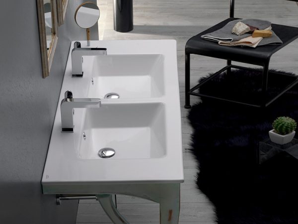 CeraStyle IBIZA - porcelán mosdókagyló - DUPLA - 121 x 51 cm - Image 2