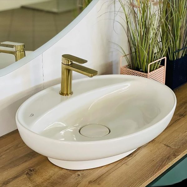 CeraStyle LAL C - PULTRA ültethető - Top Counter - porcelán mosdó - ovális - 60 x 46 cm - 072200-u - Image 2