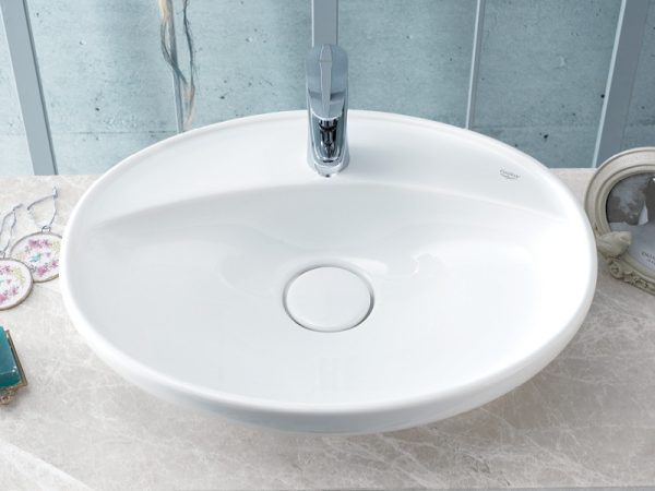 CeraStyle LAL C - PULTRA ültethető - Top Counter - porcelán mosdó - ovális - 60 x 46 cm - 072200-u - Image 4