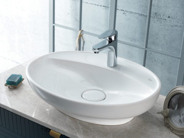 CeraStyle LAL C - PULTRA ültethető - Top Counter - porcelán mosdó - ovális - 60 x 46 cm - 072200-u - Image 5