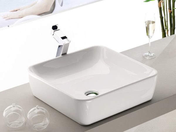 CeraStyle ONE - PULTRA ültethető - Top Counter - porcelán mosdó - - 46 x 46 cm - 076000 - Image 2