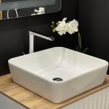 CeraStyle ONE - PULTRA ültethető - Top Counter - porcelán mosdó - - 46 x 46 cm - 076000 - Image 4