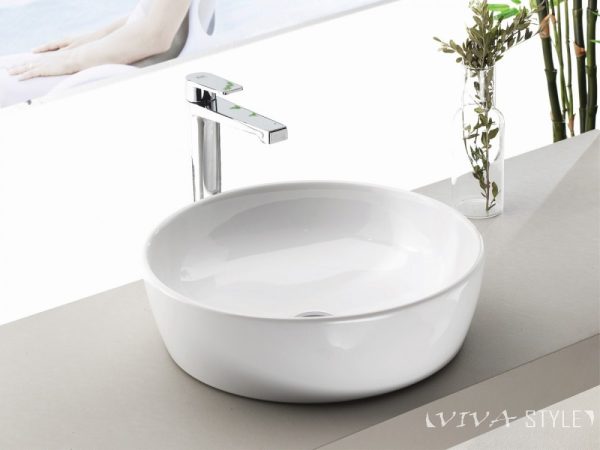 CeraStyle ONE - PULTRA ültethető - Top Counter - kerek porcelán mosdó - O - Ø 46 cm - 076100 - Image 2