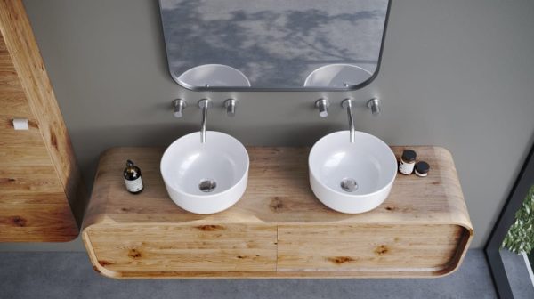 CeraStyle ONE - PULTRA ültethető - Top Counter - kerek porcelán mosdó - O - Ø 46 cm - 076100 - Image 4