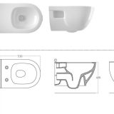 Sanovit BRILLA - fali WC - rimless - perem nélküli - mély öblítésű - Image 3