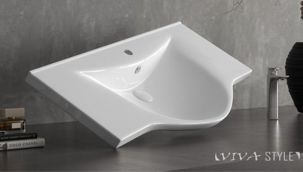 Sanovit ALBATROS - porcelán mosdókagyló - 64,5 x 46,5 cm - 10065-KL - Image 3