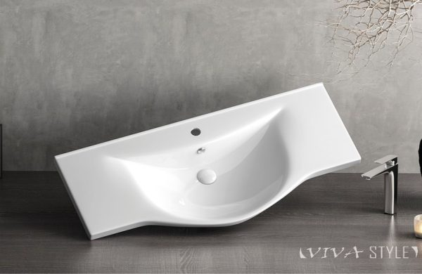 Sanovit ALBATROS - porcelán mosdókagyló - 80 x 46 cm - 10080-KL - Image 3