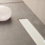 Pestan zuhanyfolyóka Confluo Frameless Line - keret nélküli - FEHÉR üveg 55 cm