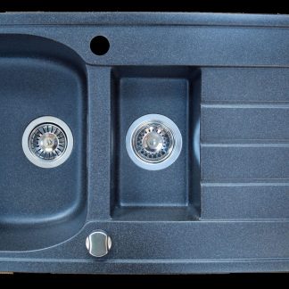 Marmorin Isao gránit mosogató 1 medence, csepptálca + gyümölcsmosó - fekete színben 470 513 002