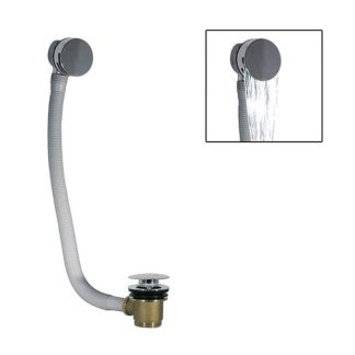 M-acryl Automata kádszifon vízfeltöltős Click-Clack le- és túlfolyó kerek