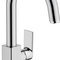 Hansgrohe Vernis Shape egykaros mosdó magas ívű csaptelep automata lefolyó-garnitúrával 71564000