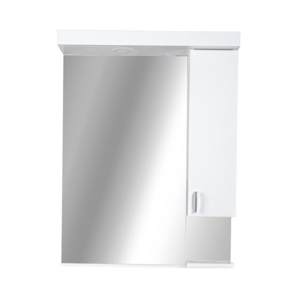 Viva STYLE Tükrös fürdőszobai szekrény LED világítással - JOBBOS szekrénnyel - 55 x 97 x 17 cm - 1E550