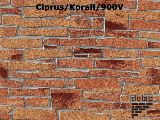 Delap mini hasított kő struktúra lábazat Ciprus/Korall/900V