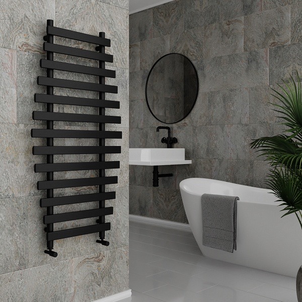 Wasserburg 20.25926B OVALE BLACK Törölközőszárító radiátor 120x60