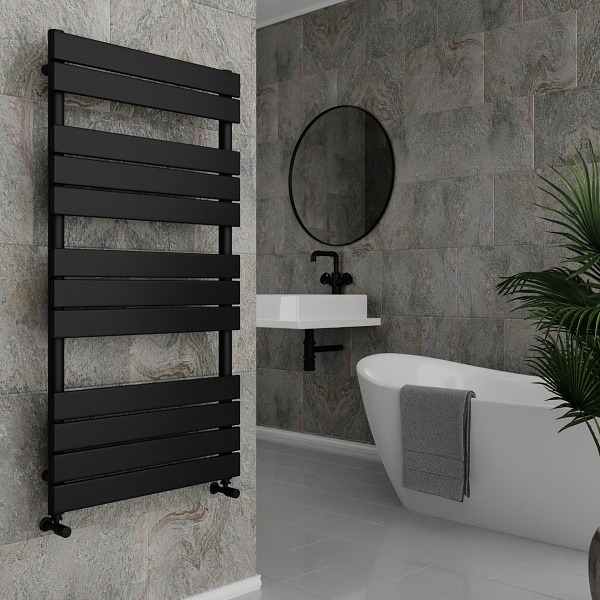 Wasserburg 20.25936B PLANA BLACK Törölközőszárító radiátor 128,8x60