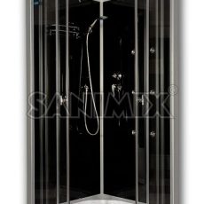 Sanimix 22.1058 Black/3 íves hidromasszázs zuhanykabin 90 x 90 x 222 cm