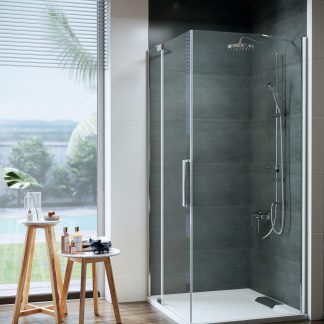 Wasserburg Aurora 25322-90 szögletes nyílóajtós zuhanykabin ( 90 x 90 x 195 cm )