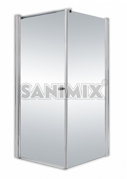 Sanimix 22.261-80 zuhanykabin víztiszta üveggel tálca nélkül 80 x 80 x 190