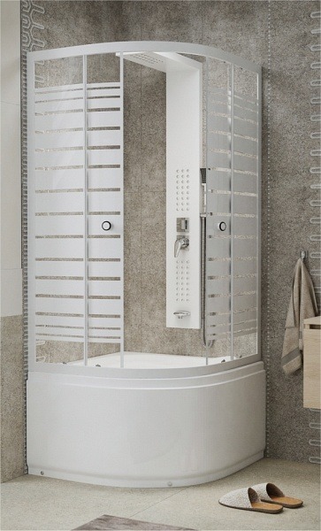 Sanimix 22.44.5 íves zuhanykabin mély zuhanytálcával 90 x 90 x 205 cm