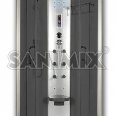 Sanimix 22.8021-1 black íves hidromasszázs zuhanykabin elektronikával 90 x 90 x 222 cm