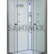 Sanimix 22.8708 szögletes hidromasszázs zuhanykabin 100 x 80 x 215 cm