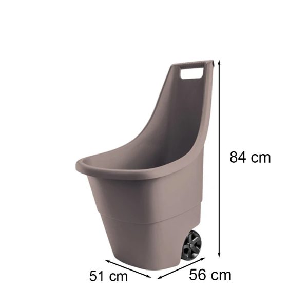 Easy go breeze műanyag kerti talicska 50 l, taupe színben - 231353 - Image 3