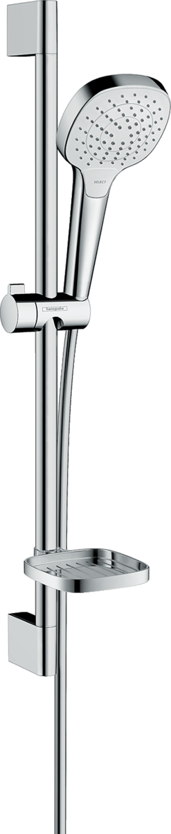 Hansgrohe Croma Select E Vario zuhanyszett 0,65m szappantartóval króm-fehér 26586400